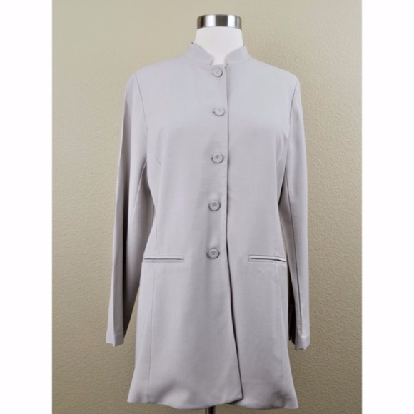 Eileen Fisher Jacket Mandarin Collar Wool Blend S - Picture 11 of 11